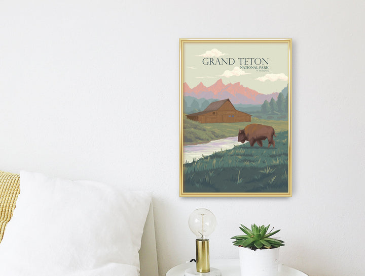 Grand Teton National Park Travel Poster