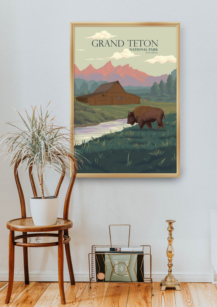 Grand Teton National Park Travel Poster