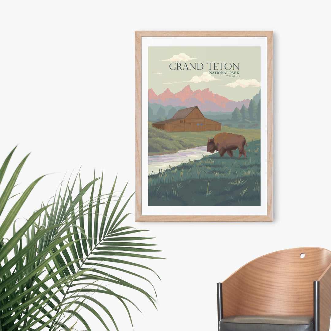 Grand Teton National Park Travel Poster