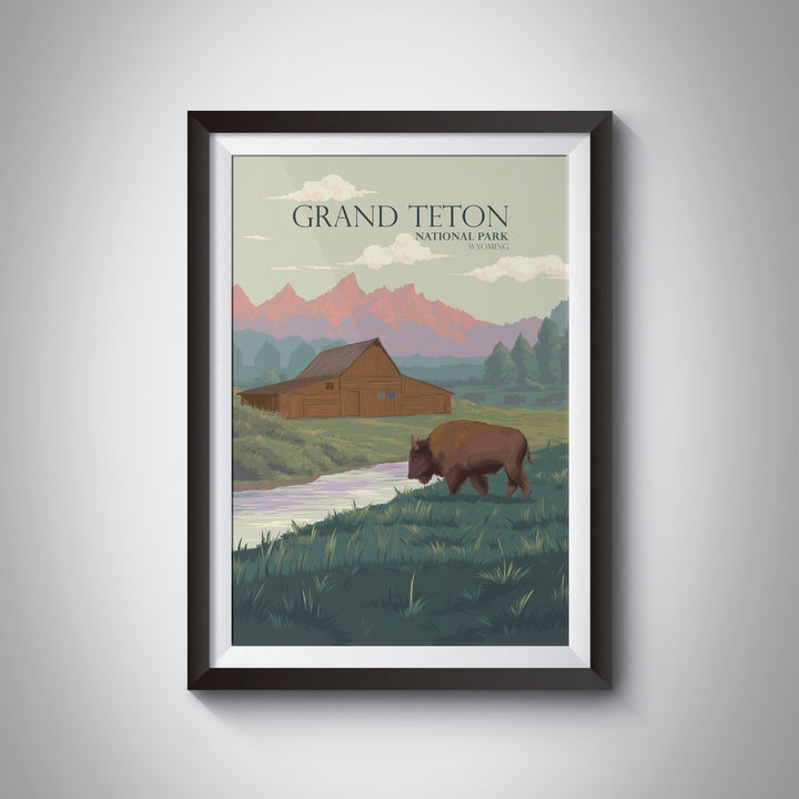 Grand Teton National Park Travel Poster