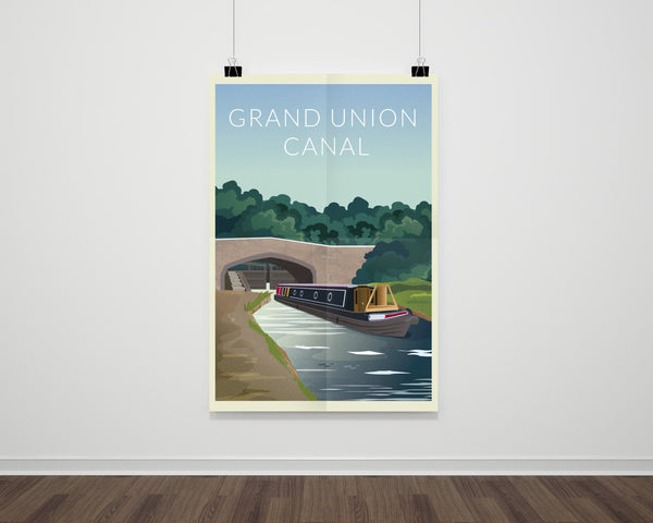 Grand Union Canal Travel Poster