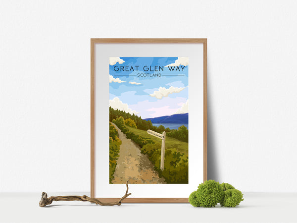 Great Glen Way Scotland Travel Poster