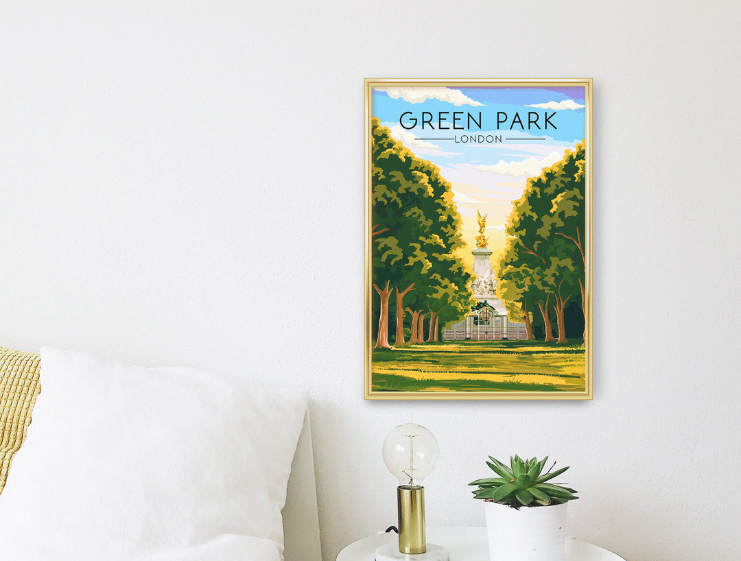 Green Park London Travel Poster