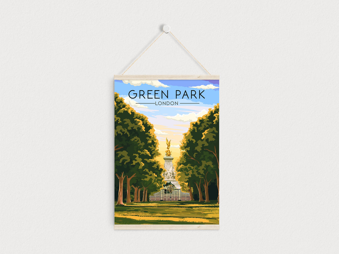 Green Park London Travel Poster