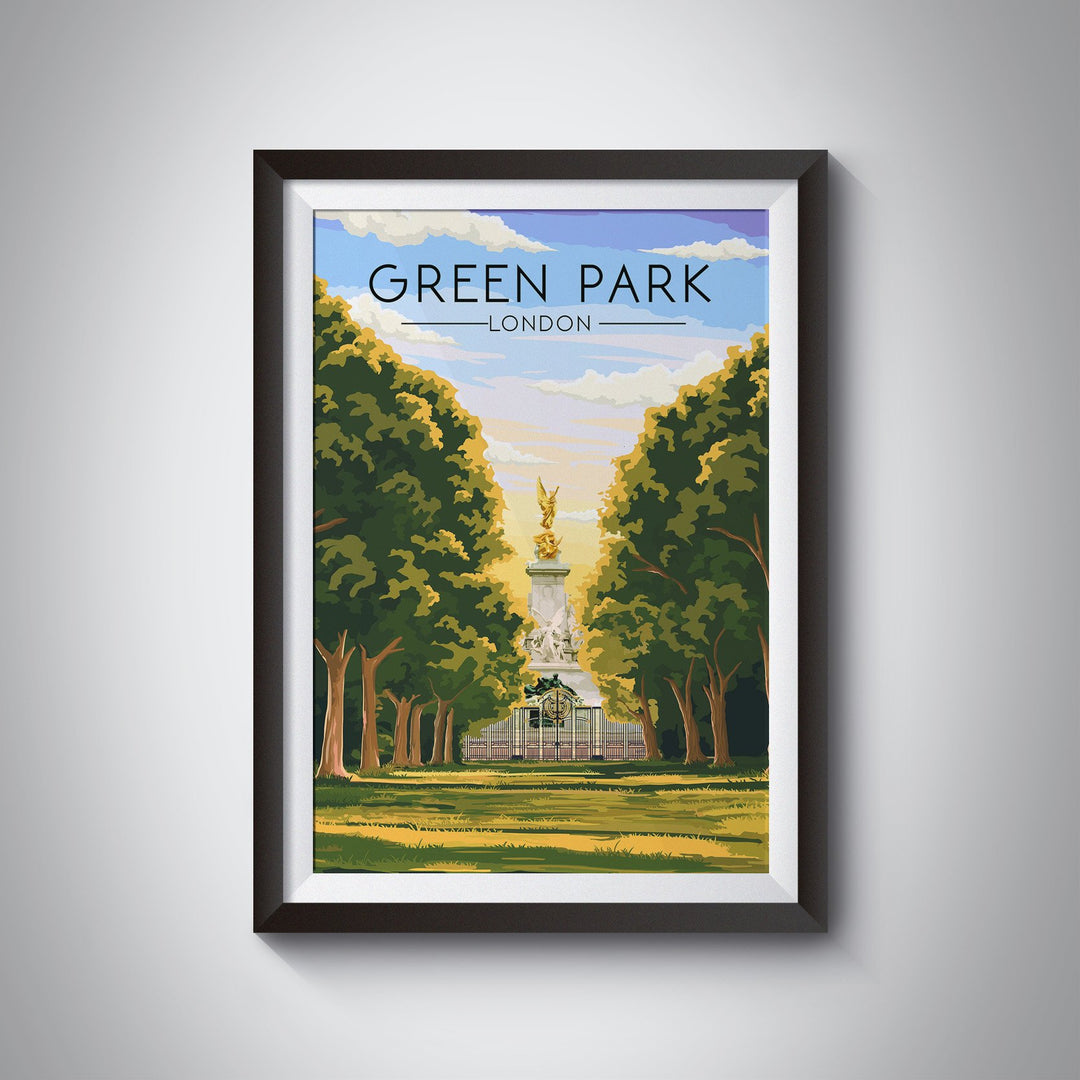 Green Park London Travel Poster