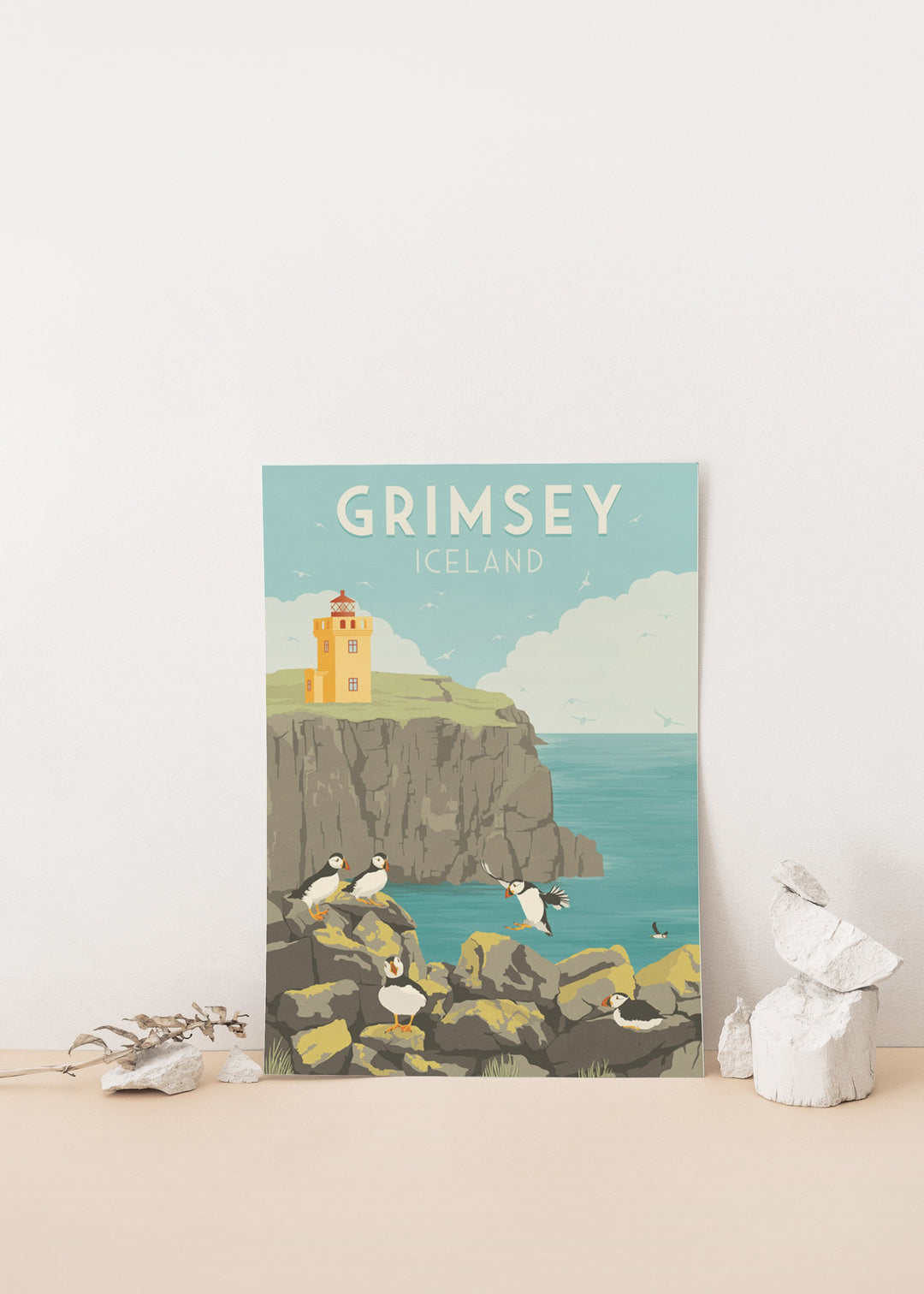 Grimsey Iceland Travel Poster