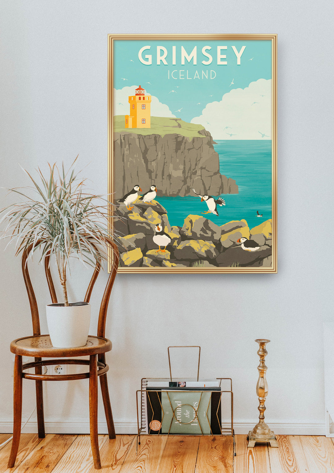 Grimsey Iceland Travel Poster