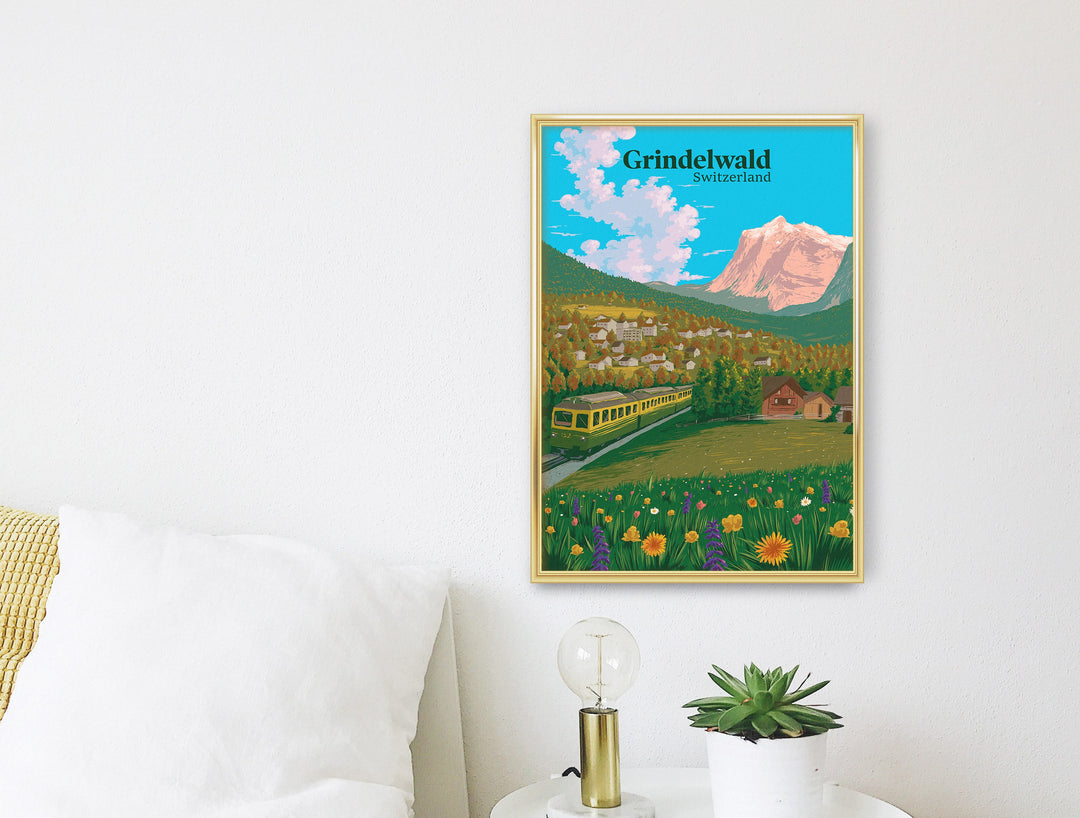 Grindelwald Switzerland Travel Poster