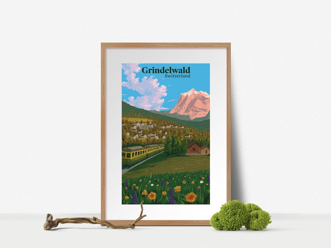 Grindelwald Switzerland Travel Poster