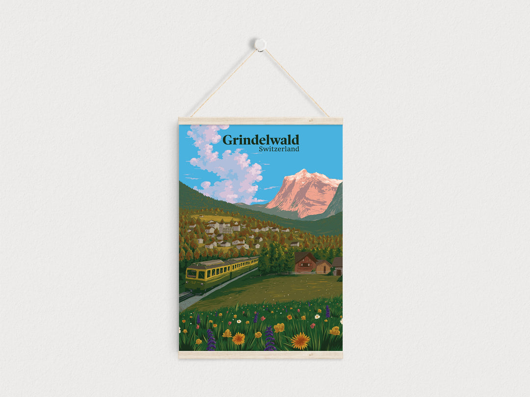 Grindelwald Switzerland Travel Poster