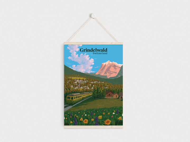 Grindelwald Switzerland Travel Poster