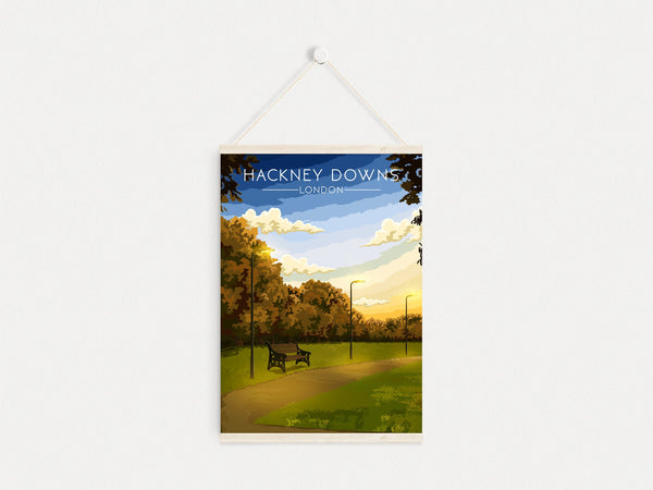 Hackney Downs London Park Travel Poster
