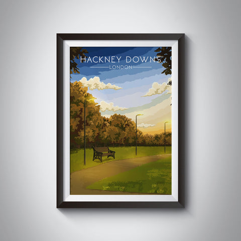 Hackney Downs London Park Travel Poster