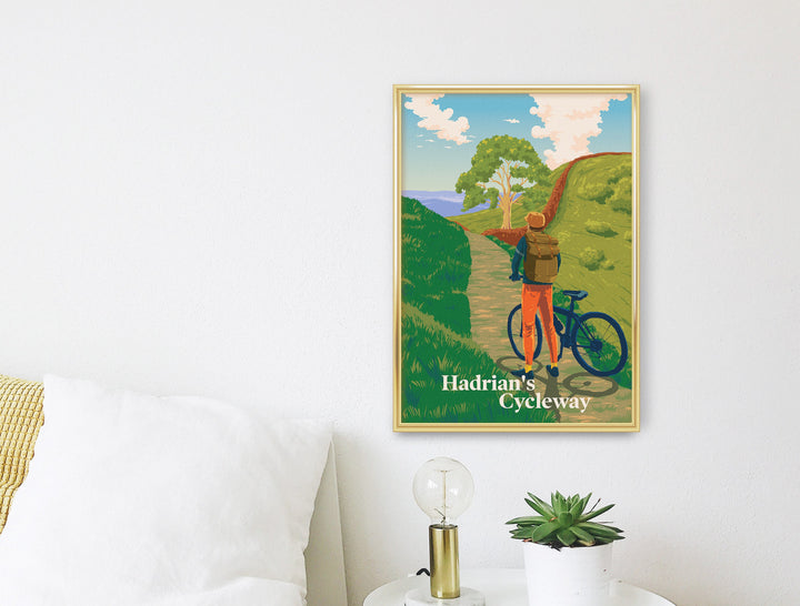 Hadrian's Cycleway Cycling Travel Poster