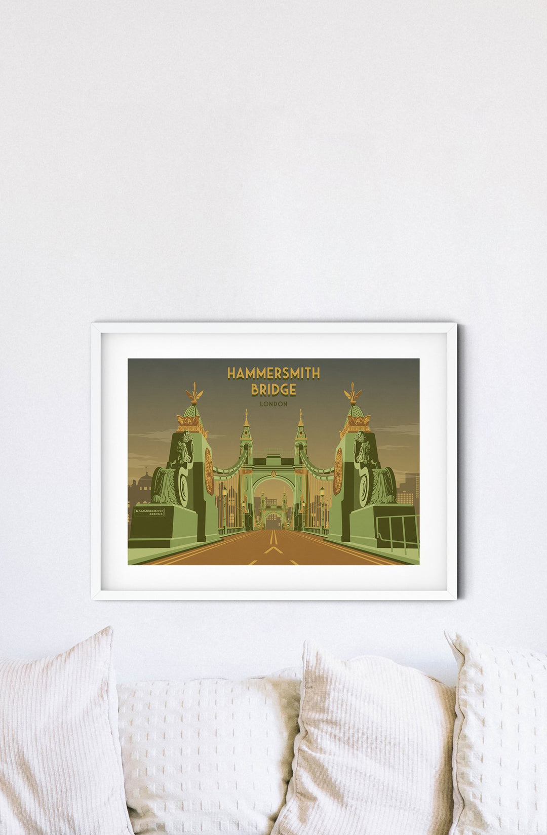 Hammersmith Bridge London Travel Poster