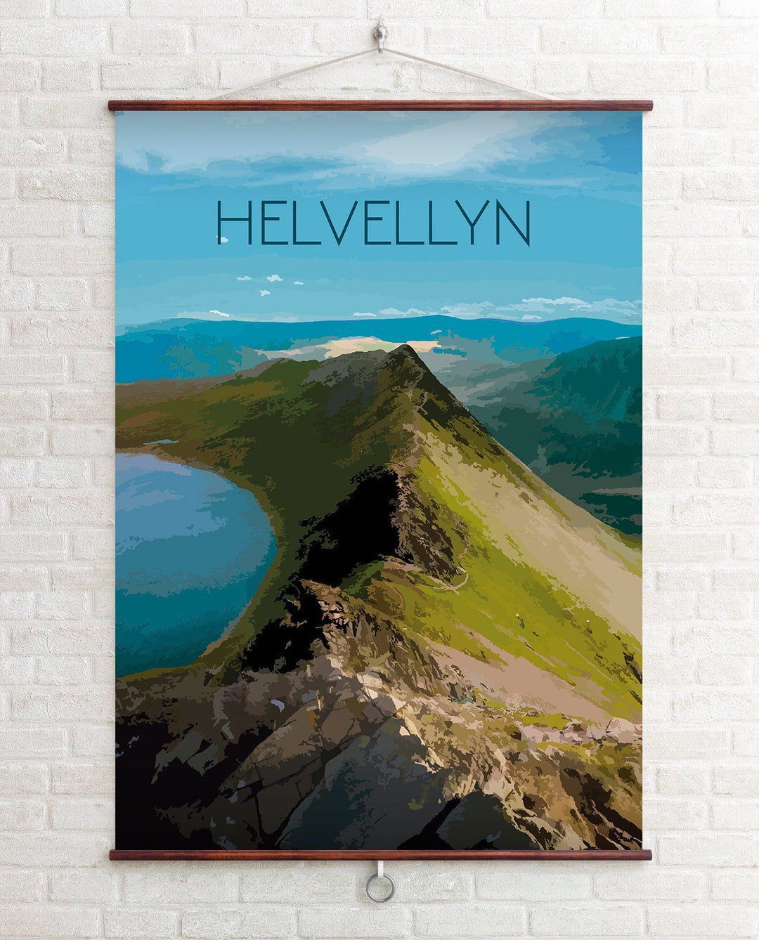 Helvellyn Mountain Travel Poster