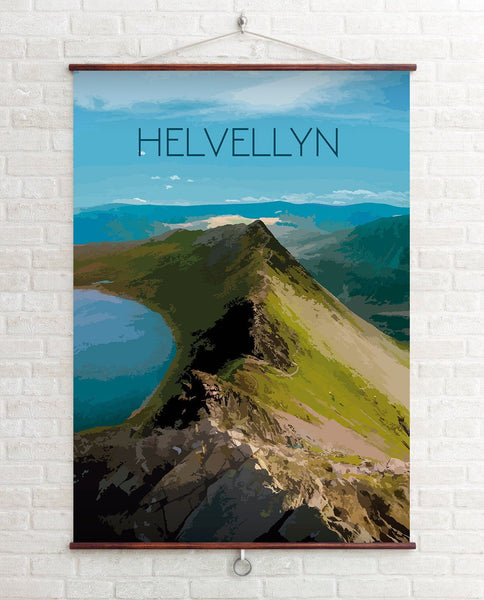 Helvellyn Mountain Travel Poster