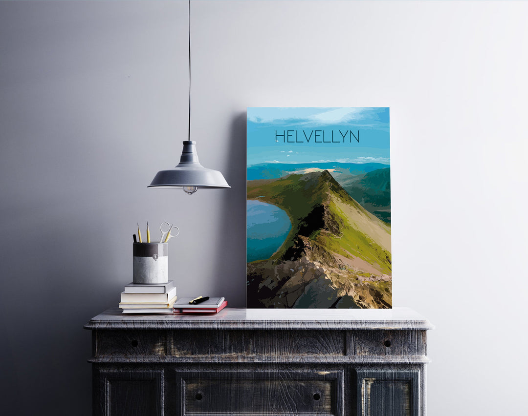 Helvellyn Mountain Travel Poster