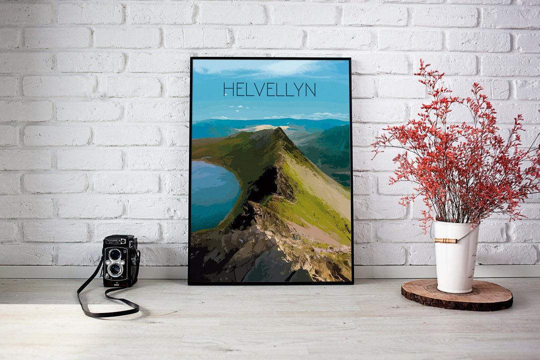 Helvellyn Mountain Travel Poster