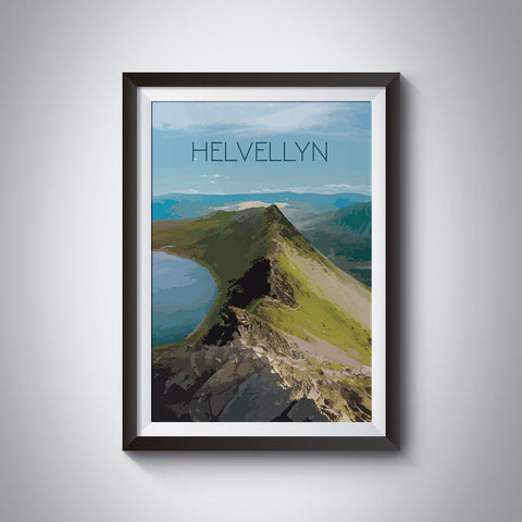 Helvellyn Mountain Travel Poster