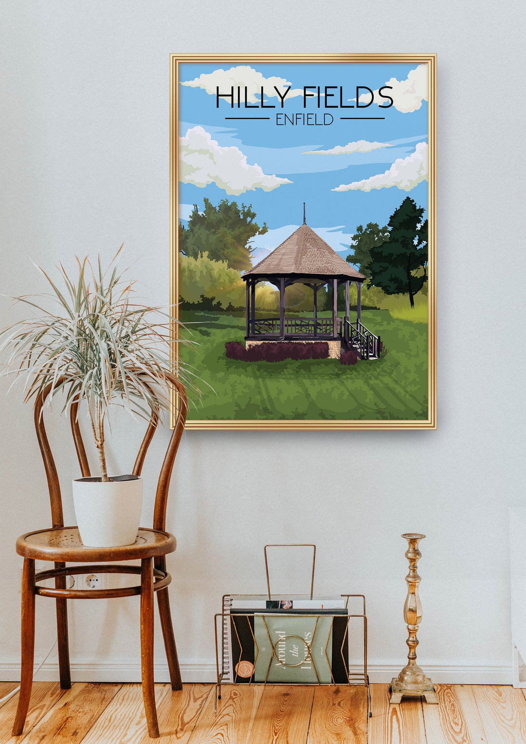 Hilly Fields Park Enfield Travel Poster