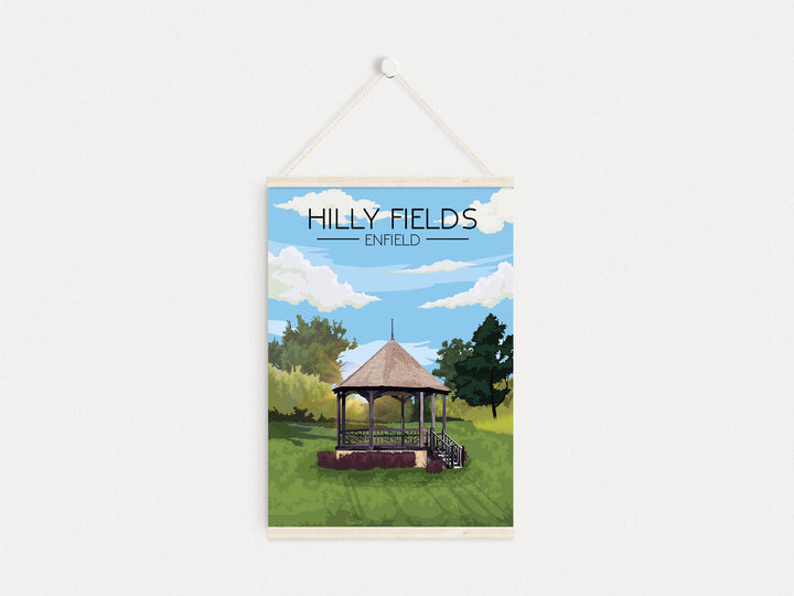 Hilly Fields Park Enfield Travel Poster