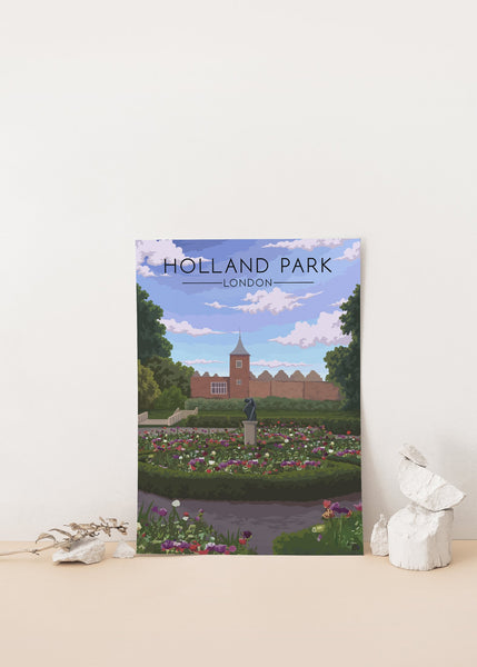 Holland Park London Travel Poster
