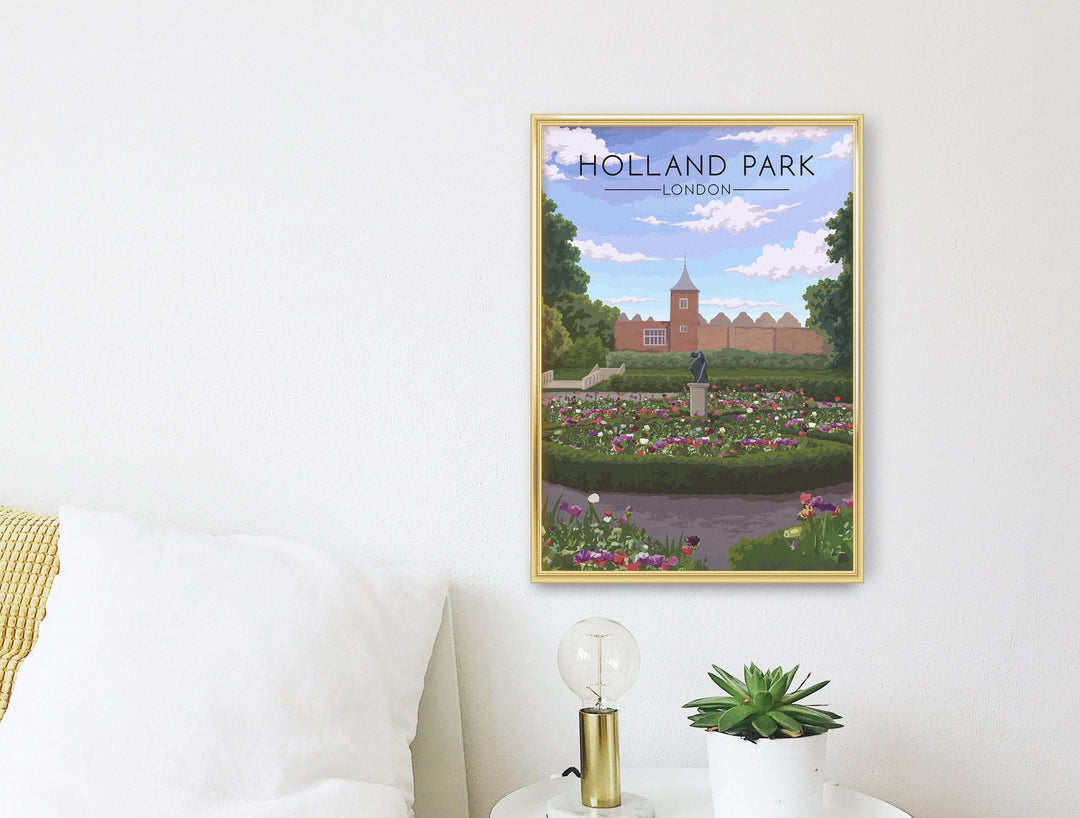 Holland Park London Travel Poster