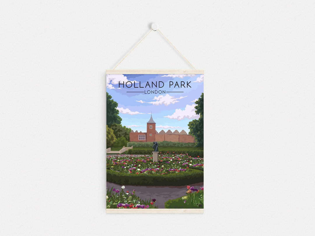 Holland Park London Travel Poster