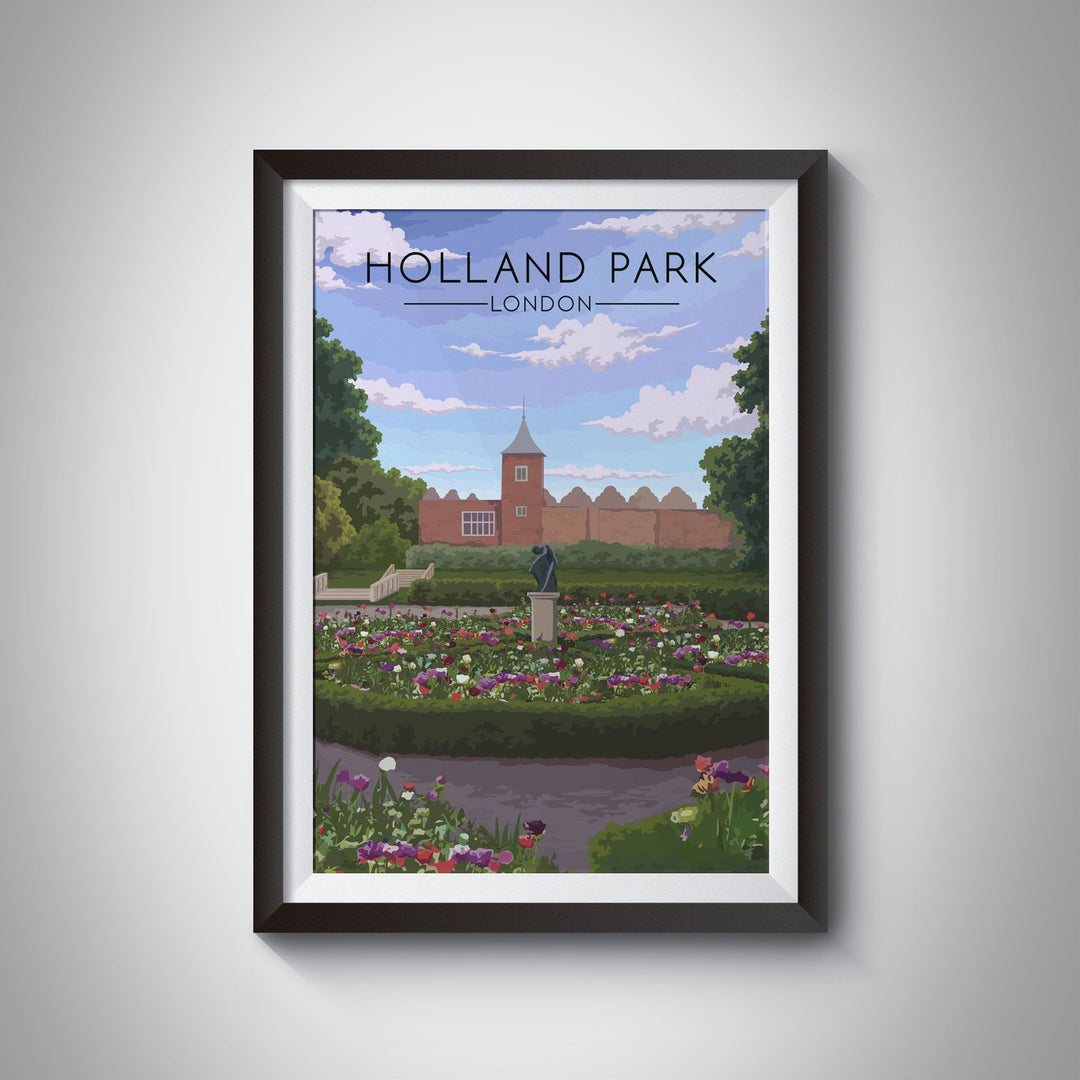 Holland Park London Travel Poster