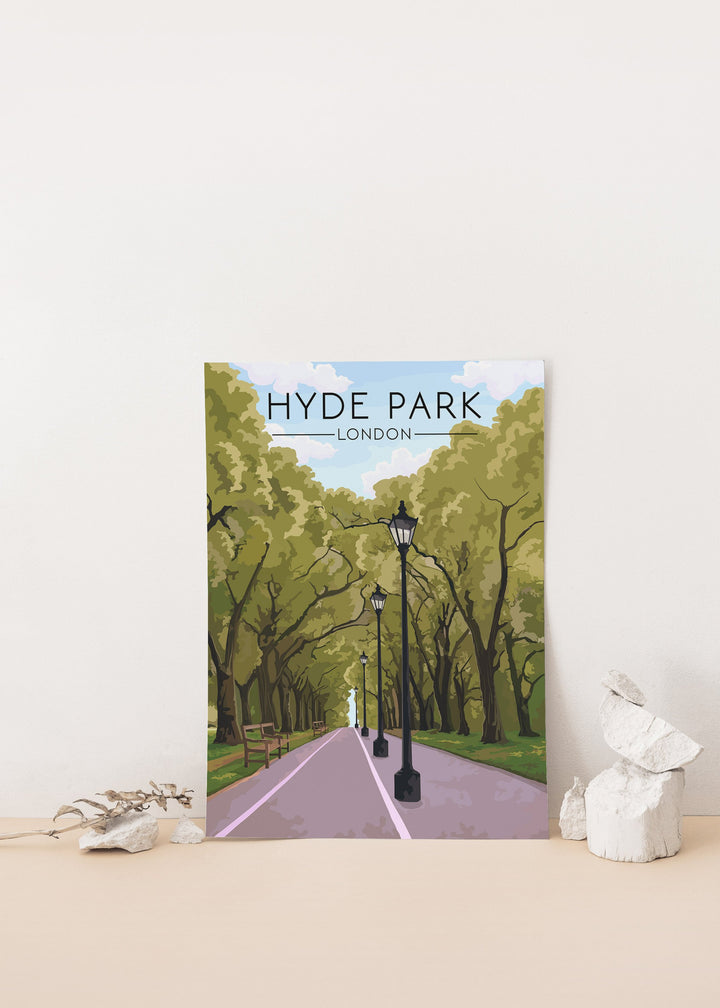 Hyde Park London Travel Poster