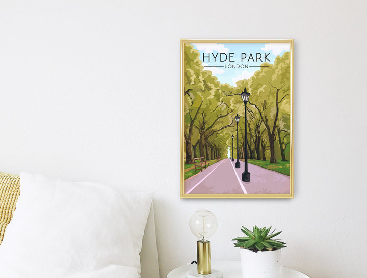 Hyde Park London Travel Poster