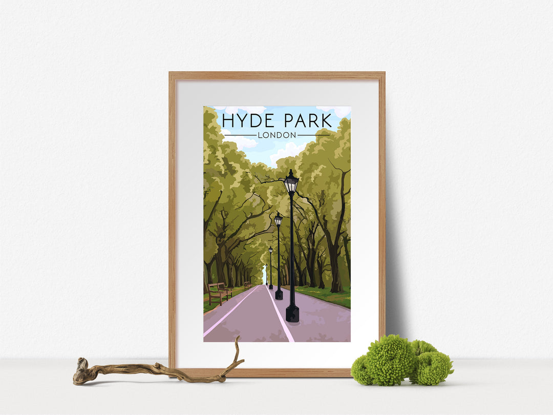 Hyde Park London Travel Poster