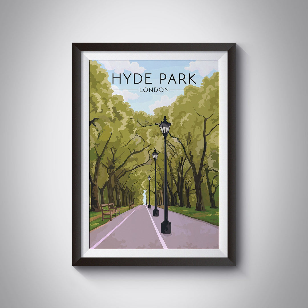 Hyde Park London Travel Poster