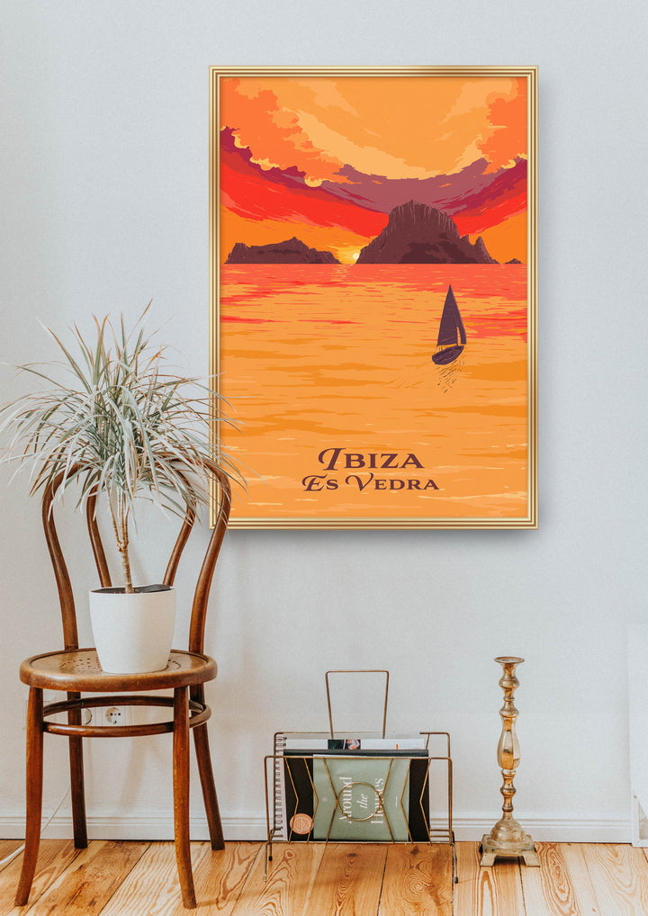 Ibiza Es Vedra Travel Poster