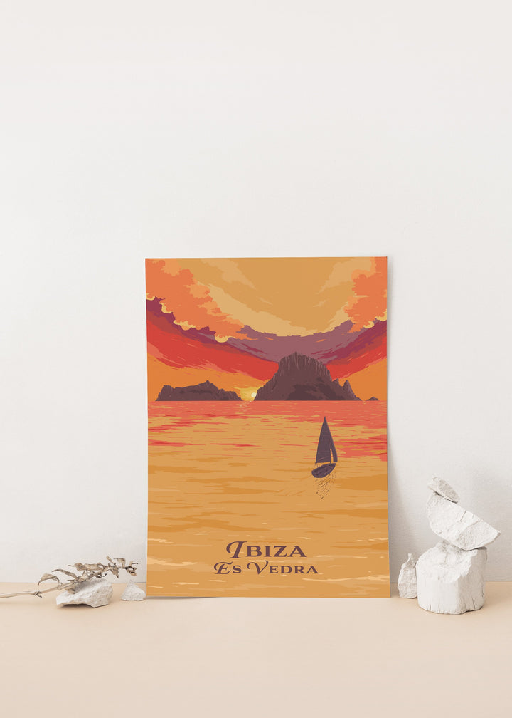 Ibiza Es Vedra Travel Poster