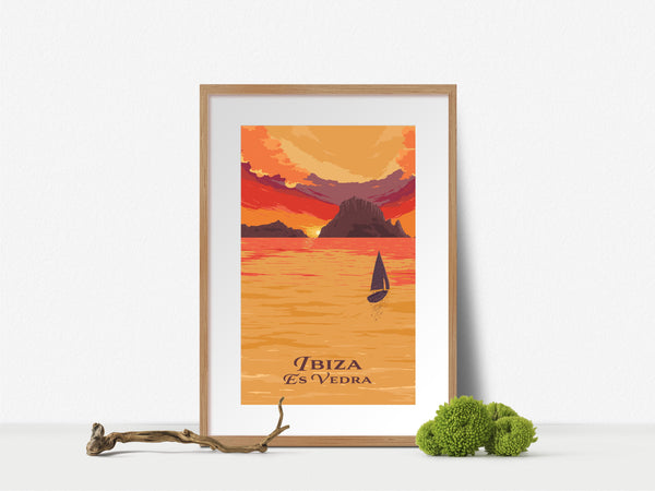 Ibiza Es Vedra Travel Poster
