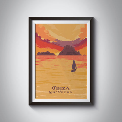 Ibiza Es Vedra Travel Poster