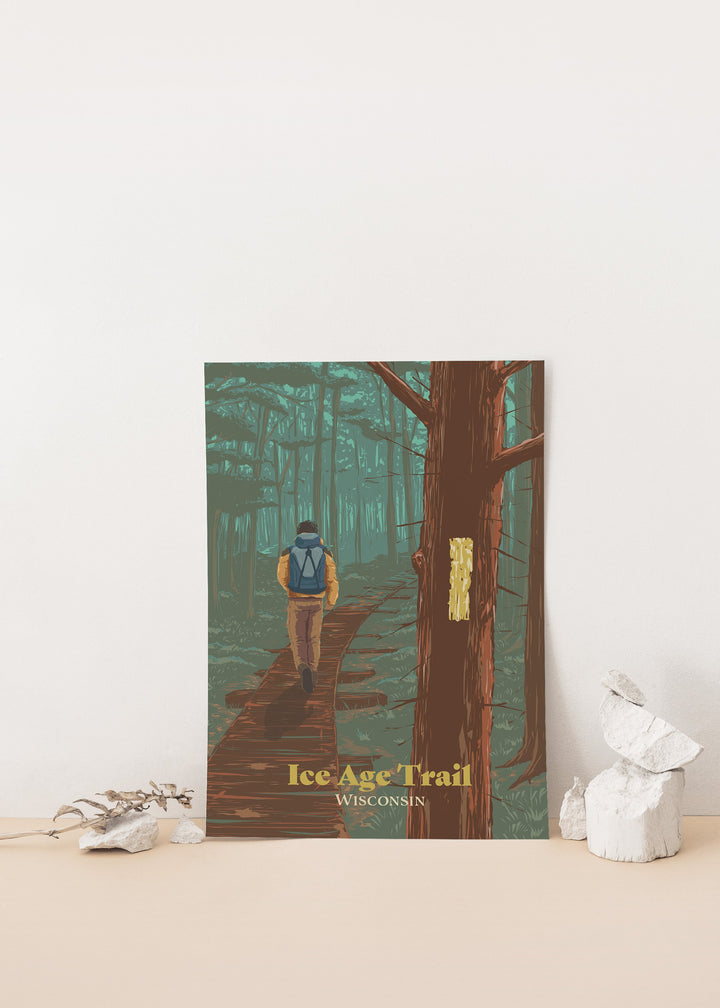 Ice Age Trail Wisconsin Travel Poster