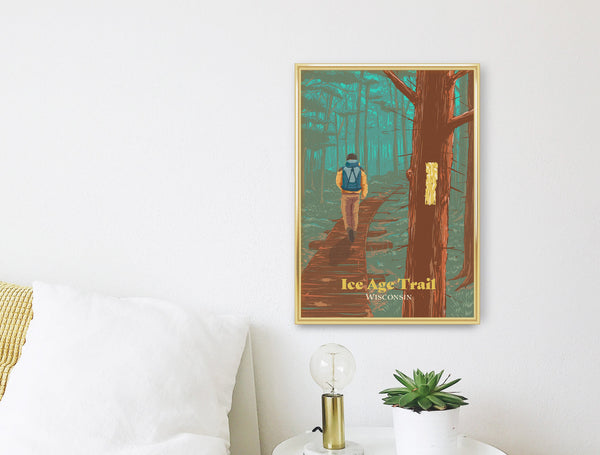 Ice Age Trail Wisconsin Travel Poster