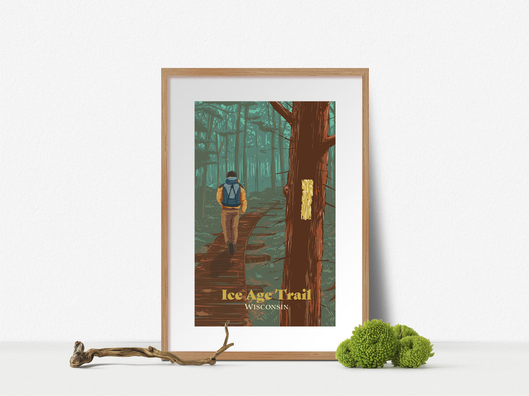 Ice Age Trail Wisconsin Travel Poster