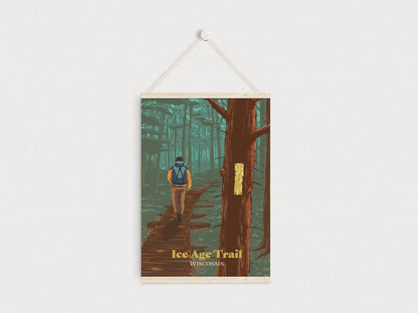 Ice Age Trail Wisconsin Travel Poster
