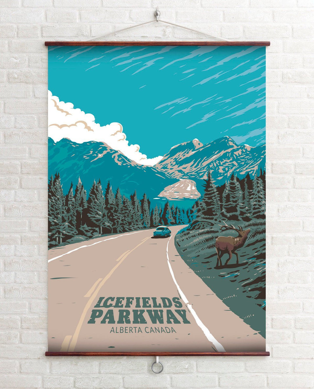 Icefields Parkway Travel Poster