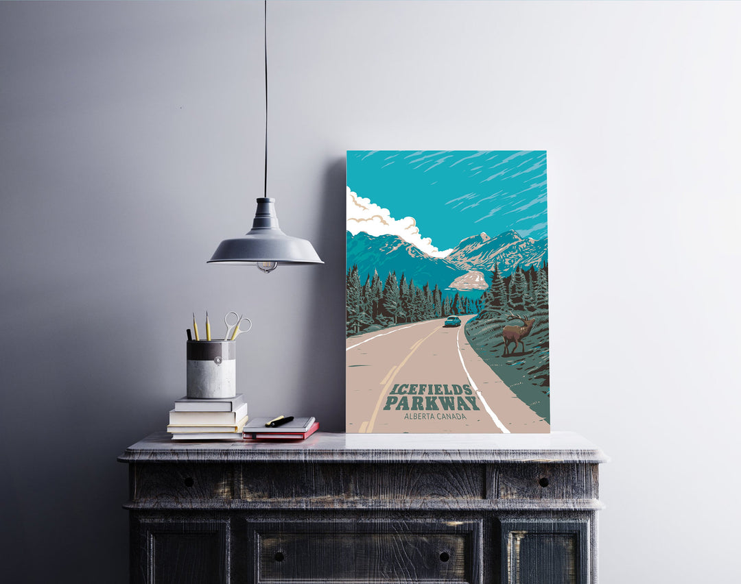 Icefields Parkway Travel Poster