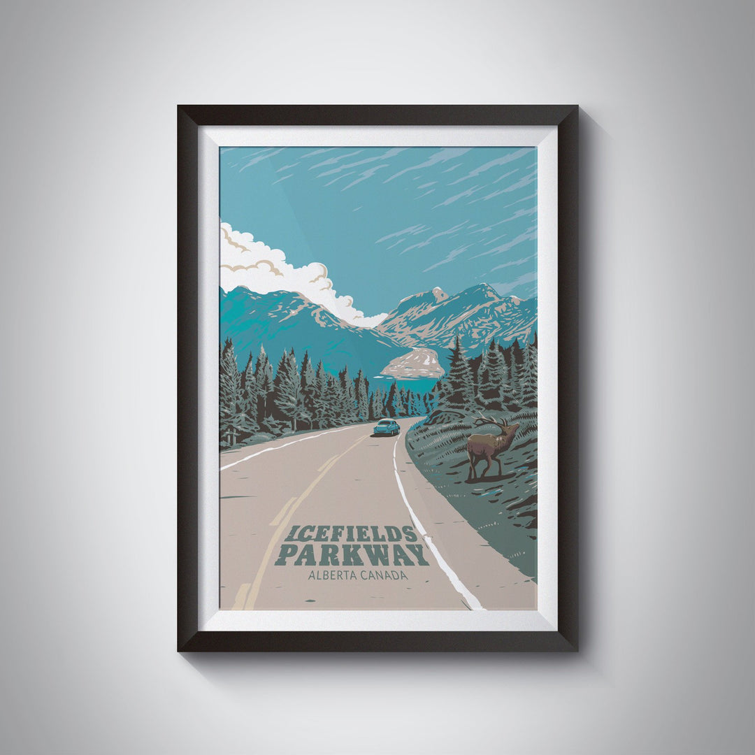 Icefields Parkway Travel Poster