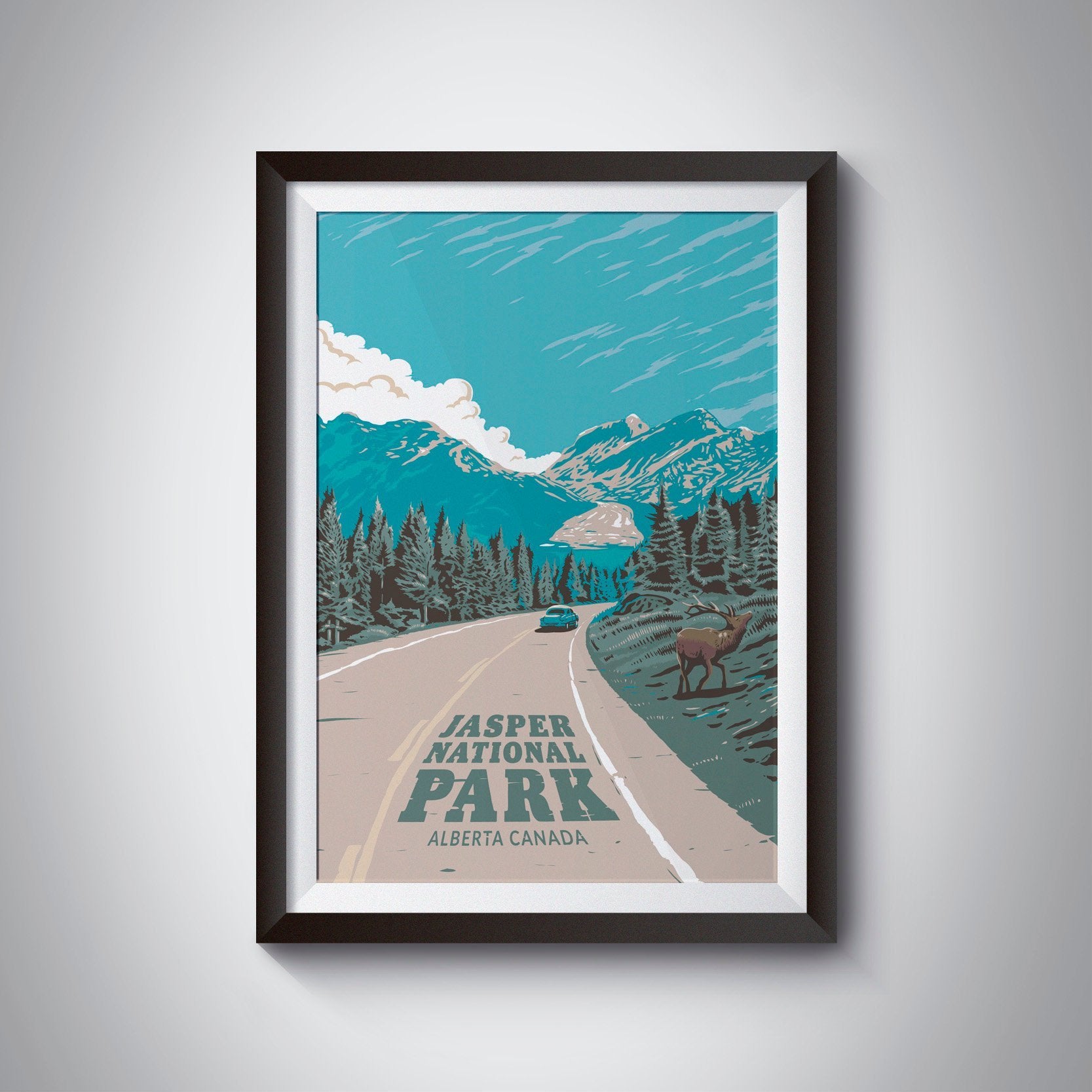 Jasper National Park Travel Poster