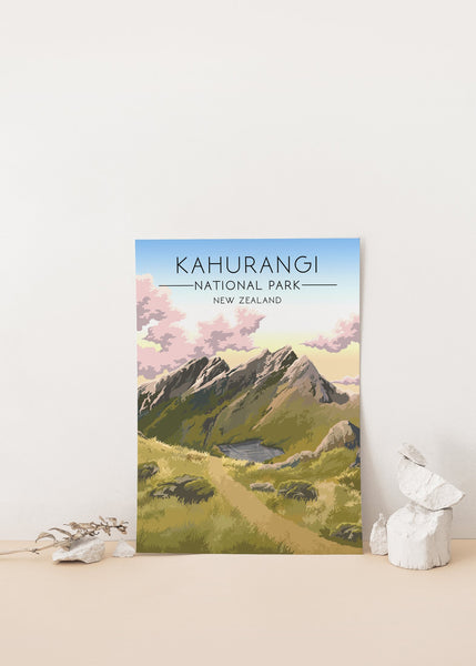Kahurangi National Park New Zealand Travel Poster