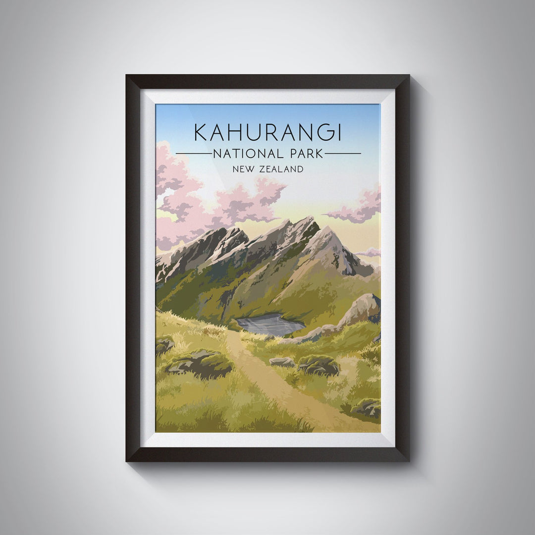 Kahurangi National Park New Zealand Travel Poster