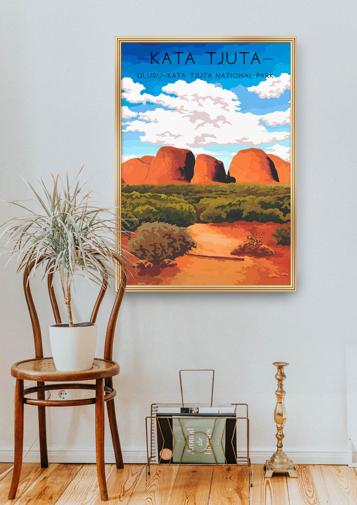 Kata Tjuta - Uluru Kata Tjuta National Park Australia Travel Poster