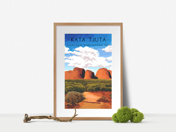 Kata Tjuta - Uluru Kata Tjuta National Park Australia Travel Poster